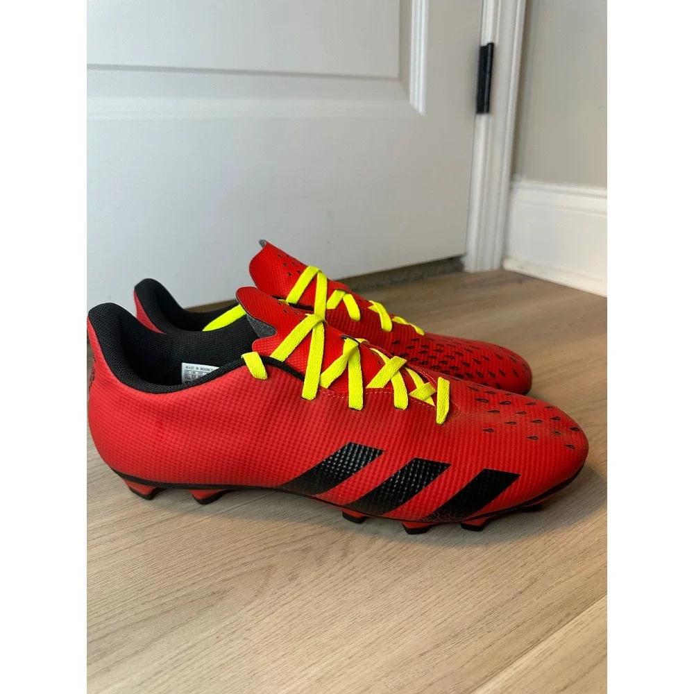 Adidas Predator Freak .4 FxG Soccer Cleats Red Black Yellow Mens 13.5 FY0625